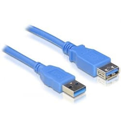 DeLOCK USB 3.0-A M/F - 2m cavo USB USB A Blu