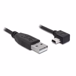 DeLOCK 82683, 3 m, USB A, Mini-USB B, USB 2.0, Maschio/Maschio, Nero