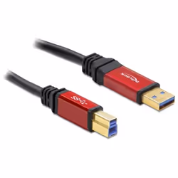 DeLOCK 1.0m USB 3.0 A-B, 1 m, USB A, USB B, USB 3.2 Gen 1 (3.1 Gen 1), Maschio/Maschio, 5 Gbit/s