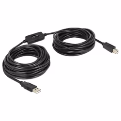 DeLOCK 11m, USB2.0-A - USB2.0-B, 11 m, USB A, USB B, USB 2.0, Maschio/Maschio, Nero