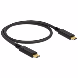 DeLOCK 83042, 0,5 m, USB C, USB C, USB 3.2 Gen 2 (3.1 Gen 2), 10 Gbit/s, Nero