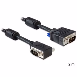 DeLOCK SVGA 2 m, 2 m, VGA (D-Sub), VGA (D-Sub), Nero, Maschio/Maschio