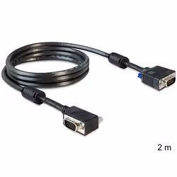 DeLOCK SVGA 2 m cavo VGA VGA (D-Sub) Nero