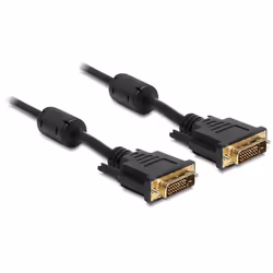 DeLOCK 83191, 3 m, DVI-D, DVI-D, Nero, Oro, Maschio/Maschio