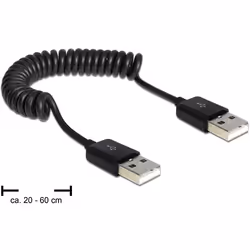DeLOCK 83239, 0,6 m, USB A, USB A, USB 2.0, Maschio/Maschio, Nero