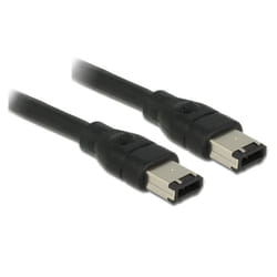 DeLOCK 83273 cavo firewire 0,5 m 6-p Nero
