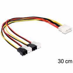 DeLOCK 83343, 0,3 m, Molex (4-pin), Maschio, Maschio, Multicolore