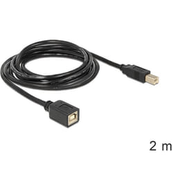 DeLOCK USB2.0-B - USB2.0-B, 2m cavo USB USB B Nero