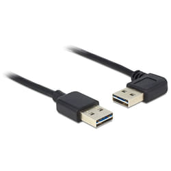 DeLOCK 1m USB 2.0 A m/m 90° cavo USB USB A Nero