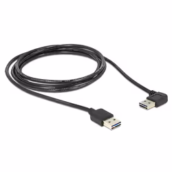 DeLOCK 1m USB 2.0 A m/m 90° cavo USB USB A Nero