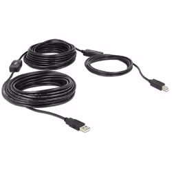DeLOCK 20m, USB2.0-A - USB2.0-B, 20 m, USB A, USB B, USB 2.0, Maschio/Maschio, Nero