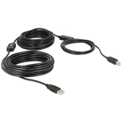 DeLOCK 20m, USB2.0-A - USB2.0-B cavo USB USB A USB B Nero