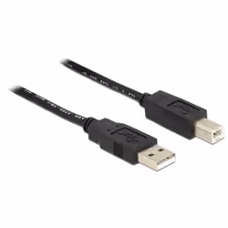 DeLOCK 20m, USB2.0-A - USB2.0-B cavo USB USB A USB B Nero