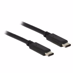 DeLOCK 0.5m USB 2.0, 0,5 m, USB C, USB C, USB 2.0, Maschio/Maschio, Nero