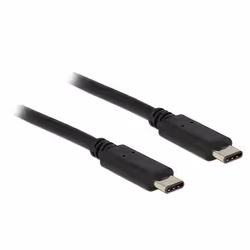 DeLOCK Type-C 2.0 - USB Type-C 2.0, 1 m, 1 m, USB C, USB C, USB 2.0, Maschio/Maschio, Nero