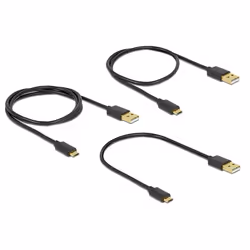 DeLOCK 83680, USB A, Micro-USB B, USB 2.0, Nero