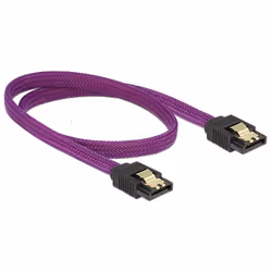 DeLOCK 83691, 0,5 m, SATA III, SATA 7-pin, SATA 7-pin, Maschio/Maschio, Viola