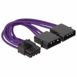 DeLOCK 83705, 0,15 m, PCI-E (8-pin), Maschio, Maschio, Dritto, Dritto