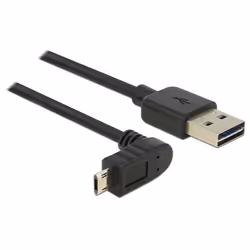 DeLOCK 83848, 1 m, USB A, Micro-USB B, USB 2.0, Maschio/Maschio, Nero