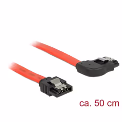 DeLOCK 83969, 0,5 m, SATA 7-pin, SATA 7-pin, Maschio/Maschio, Nero, Rosso, Dritto