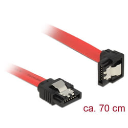 DeLOCK 83980 cavo SATA 0,7 m SATA 7-pin Nero, Rosso