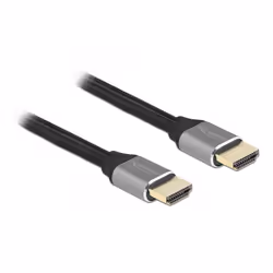 DeLOCK Cavo HDMI ad altissima velocità 48 Gbps 8K 60 Hz da grigio 0,5 m certificato, 0,5 m, HDMI tipo A (Standard), HDMI tipo ...