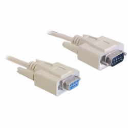 DeLOCK Cavo seriale D-Sub 9 maschio a femmina 2 m, Beige, 2 m, DB-9, DB-9, Femmina, Maschio