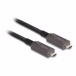 DeLOCK Cavo ottico attivo USB-C Video + Dati + PD da 15 m, 15 m, USB C, USB C, USB 3.2 Gen 2 (3.1 Gen 2), 10 Gbit/s, Nero