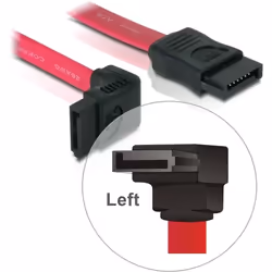 DeLOCK SATA Cable - 0.3m, 0,3 m, Rosso