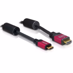 DeLOCK HDMI 1.3b to HDMI Mini Cable 3.0m, 3 m, HDMI tipo A (Standard), HDMI Type C (Mini), Nero