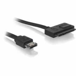 DeLOCK Cable Power Over eSATA > SATA 22pin, 0,5 m, eSATAp, Nero