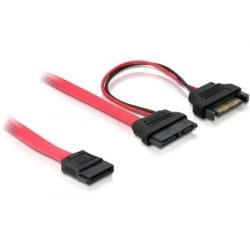 DeLOCK SATA cable, 0.5m cavo SATA 0,5 m Rosso