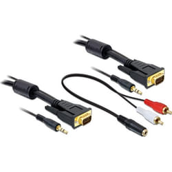 DeLOCK 84452 cavo e adattatore video 2 m VGA (D-Sub) + 3.5mm Nero