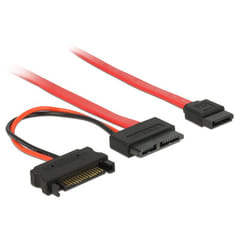 DeLOCK 0.3m SATA cavo SATA Rosso