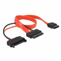 DeLOCK 0.3m SATA cavo SATA Rosso