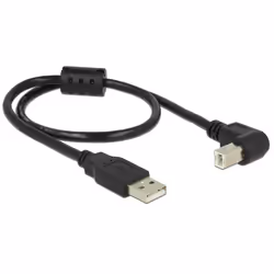 DeLOCK 0.5m, USB 2.0-A / USB 2.0-B cavo USB 0,5 m USB A USB B Nero - Vista aggiuntiva 2