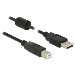 DeLOCK 0.5m, USB 2.0-A/USB 2.0-B cavo USB 0,5 m USB A USB B Nero