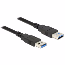 DeLOCK 85059, 0,5 m, USB A, USB A, USB 3.2 Gen 1 (3.1 Gen 1), Maschio/Maschio, Nero