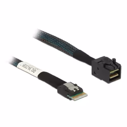 DeLOCK 85081, 0,5 m, Slim SAS SFF-8654 4i, Mini SAS HD SFF-8643, Maschio/Maschio, 12 Gbit/s, Sacchetto di politene
