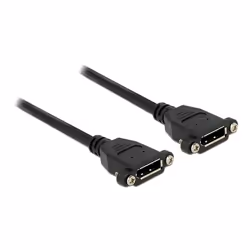 DeLOCK 0.5m F-F, DisplayPort, DisplayPort, Femmina, Femmina, 1920 x 1080 Pixel, Nero