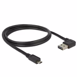 DeLOCK 85165, 1 m, USB A, Micro-USB B, USB 2.0, Nero