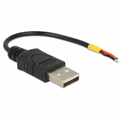 DeLOCK 85250, 0,1 m, USB A, USB 2.0, Maschio/Maschio, Nero