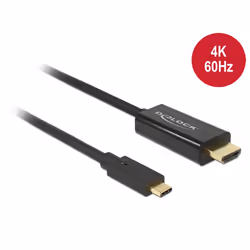 DeLOCK 85292, 3 m, USB tipo-C, HDMI, Maschio, Maschio, Oro