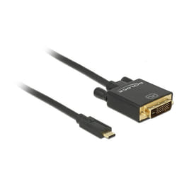 DeLOCK 1m, USB-C/DVI 24+1 adattatore grafico USB 3840 x 2160 Pixel Nero