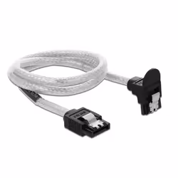 DeLOCK 85346, 0,5 m, SATA 7-pin, SATA 7-pin, Maschio/Maschio, Nero, Trasparente, Dritto
