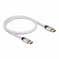 DeLOCK Cavo HDMI ad altissima velocità 48 Gbps 8K 60 Hz da argento 0,5 m certificato