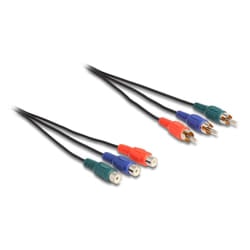 DeLOCK Cavo di prolunga RCA RGB da 3 x maschio a 3 x femmina da 1 m
