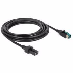 DeLOCK 85485 cavo di alimentazione Nero 4 m PoweredUSB