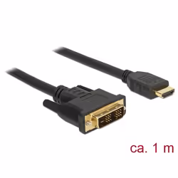 DeLOCK 85582 cavo e adattatore video 1 m HDMI tipo A (Standard) DVI-D Nero - Vista aggiuntiva 2