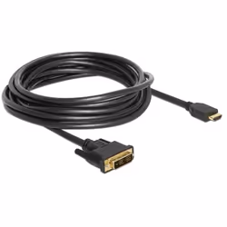 DeLOCK 85586 cavo e adattatore video 5 m DVI-D HDMI tipo A (Standard) Nero